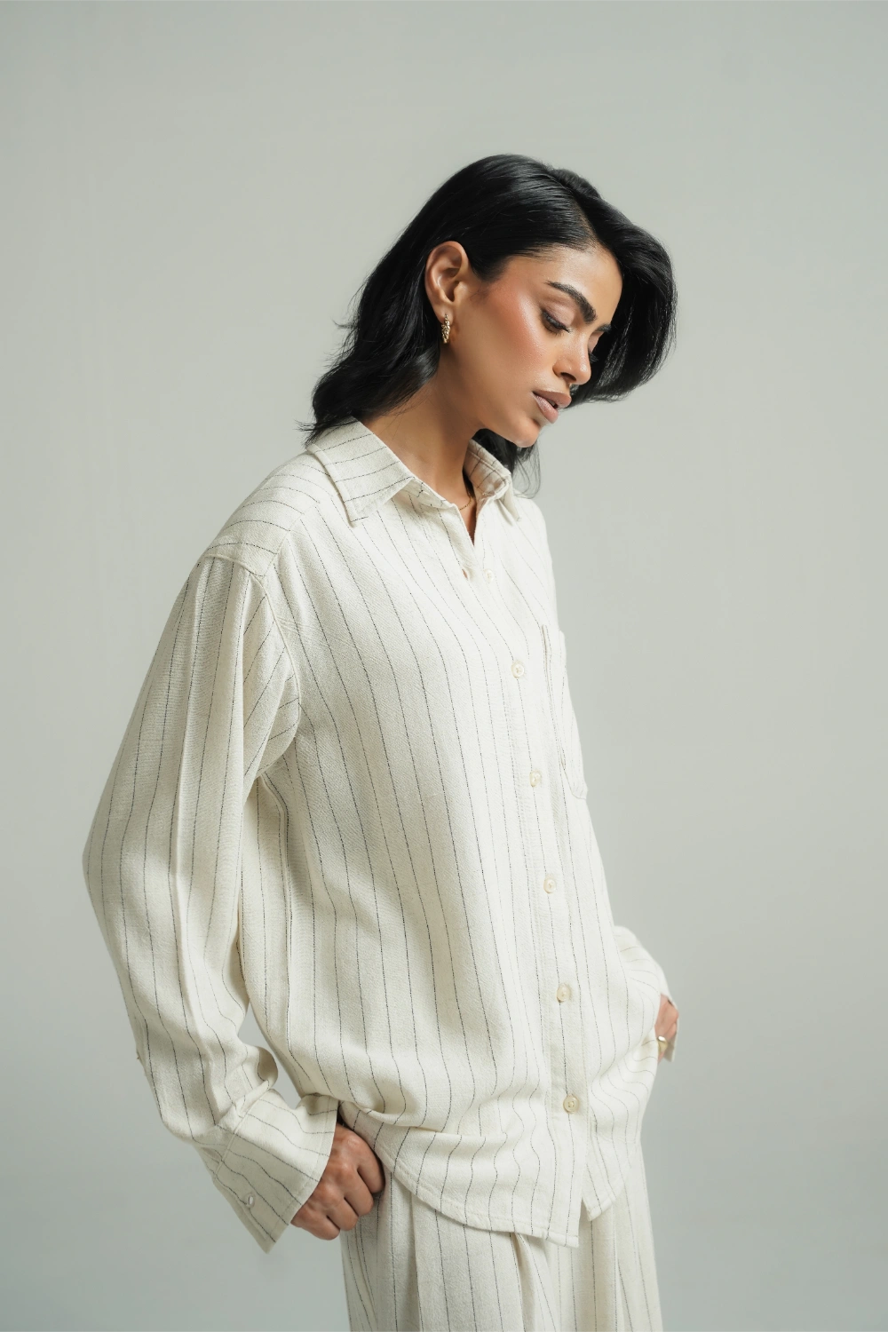 Pinstripe Button Down Shirt