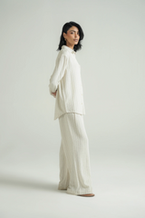 Pinstripe Wide Leg Pants