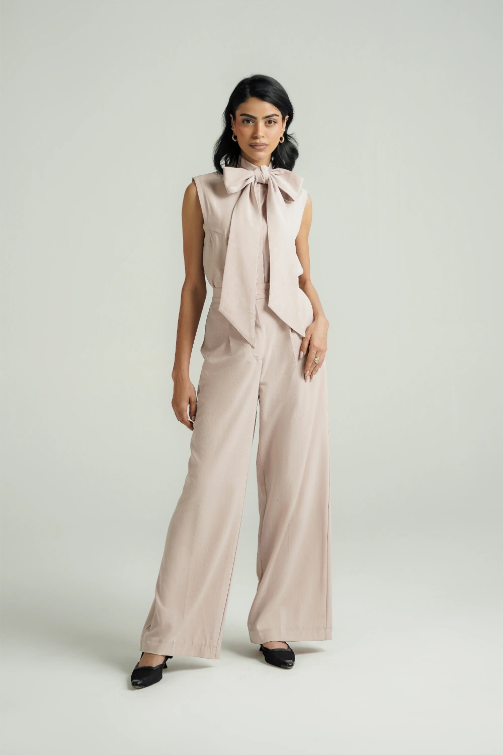 Bow-Tie Blouse Salmon Pink