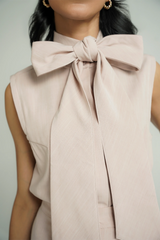 Bow-Tie Blouse Salmon Pink