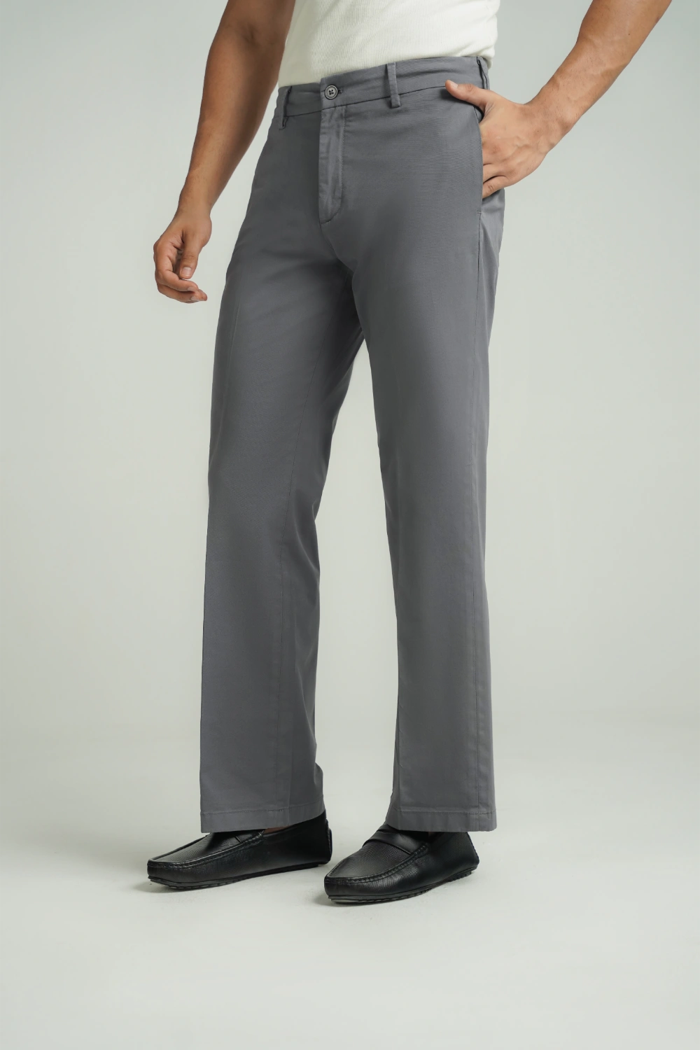 Wide Leg Chino Pants Grey-thumbmail-3