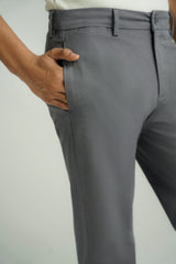 Wide Leg Chino Pants Grey