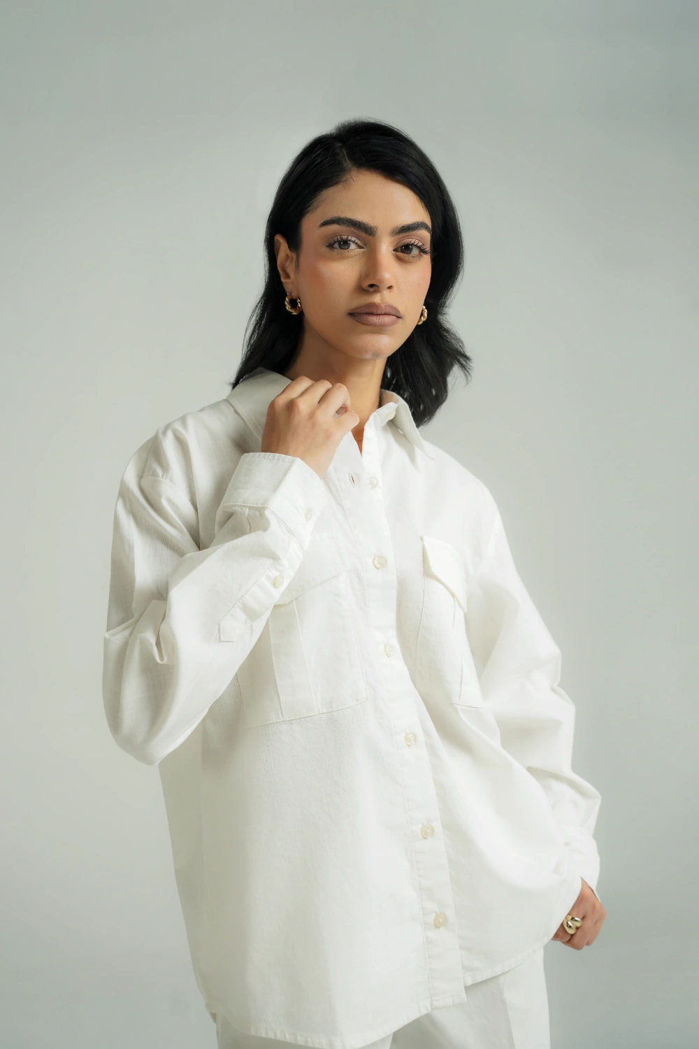 Relaxed Fit Button Down Shirt-thumbmail-6