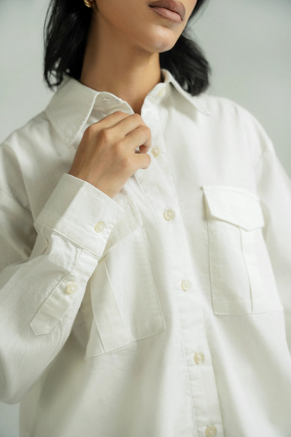 Relaxed Fit Button Down Shirt-thumbmail-7