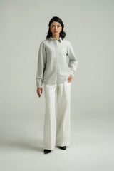 Loose Fit Cotton Shirt - Indigo