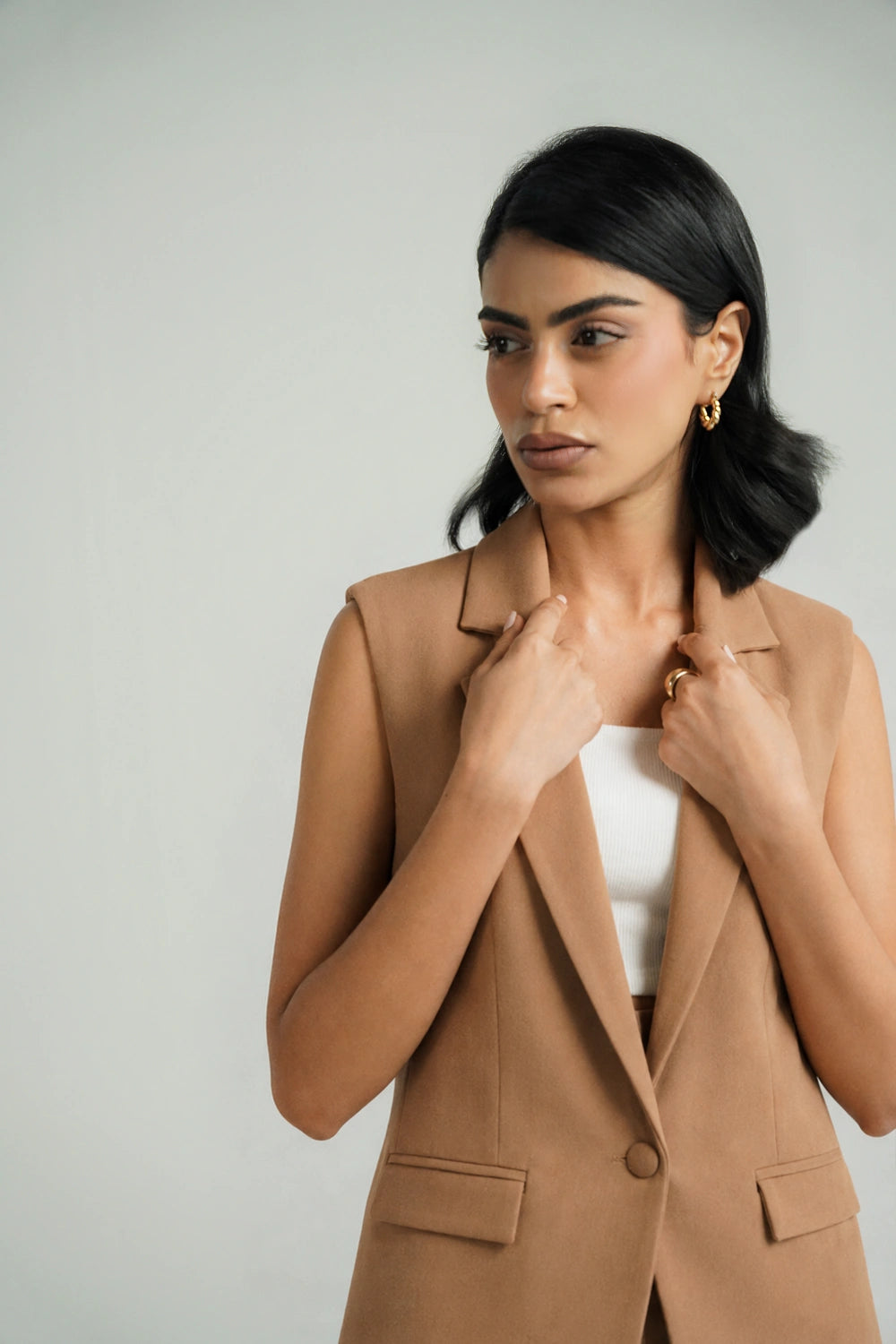 Women's Sleeveless Blazer-thumbmail-7