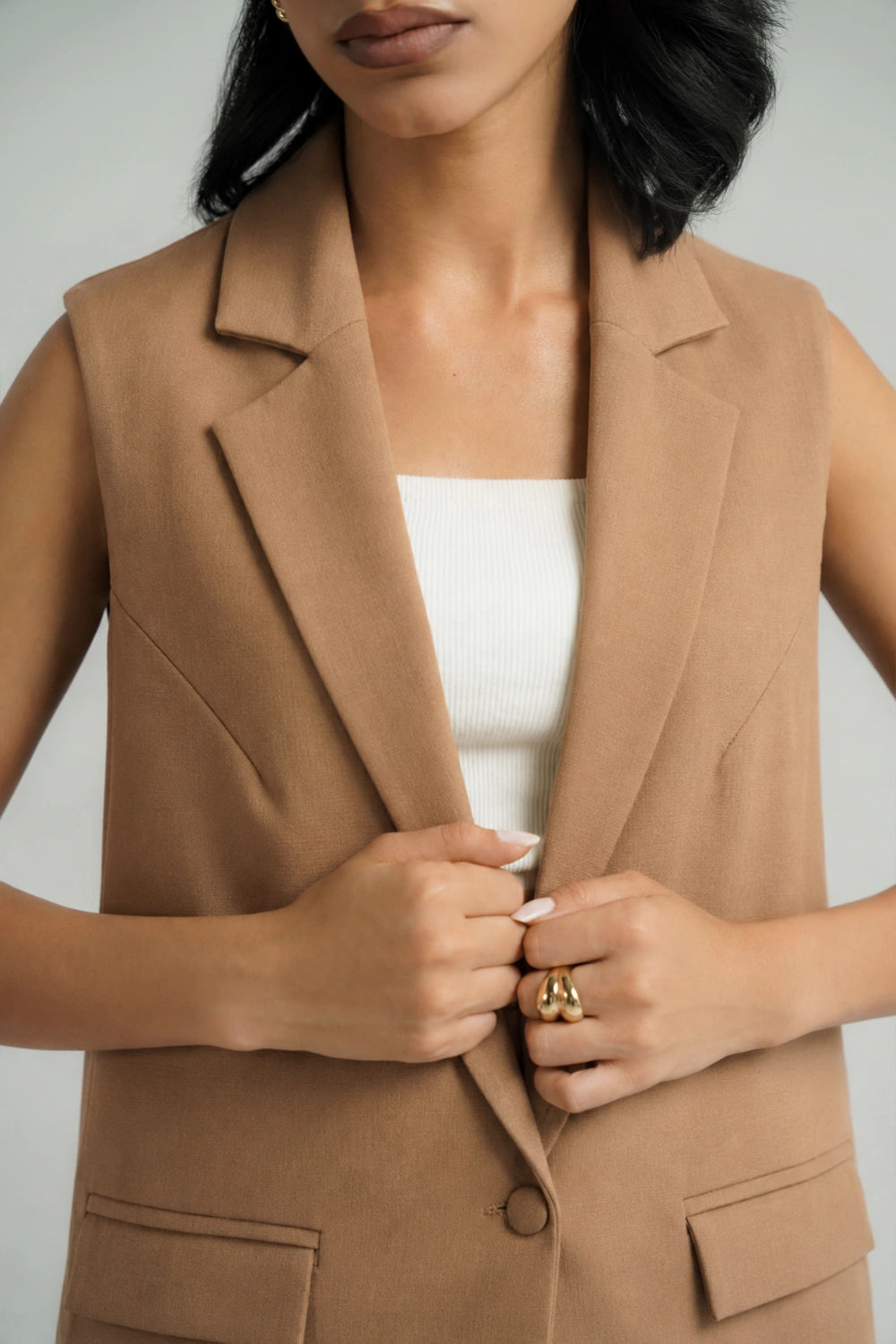 Women's Sleeveless Blazer-thumbmail-8