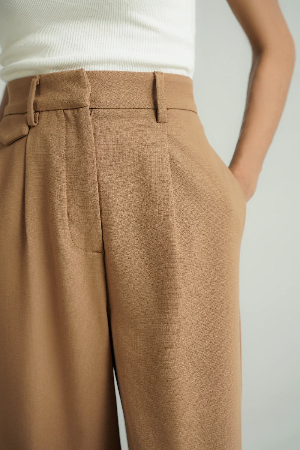 Studio Wide Leg Pants - Caramel-thumbmail-7
