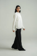 Loose Fit Cotton Shirt - White