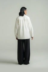Loose Fit Cotton Shirt - White