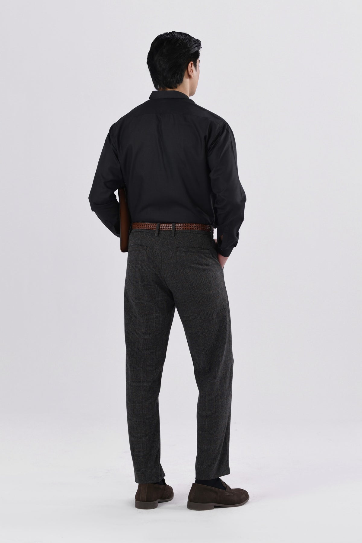 Windowpane Straight Fit Pants-thumbmail-4