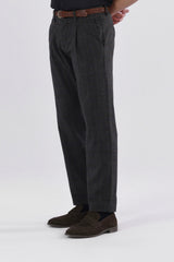 Windowpane Straight fit pants