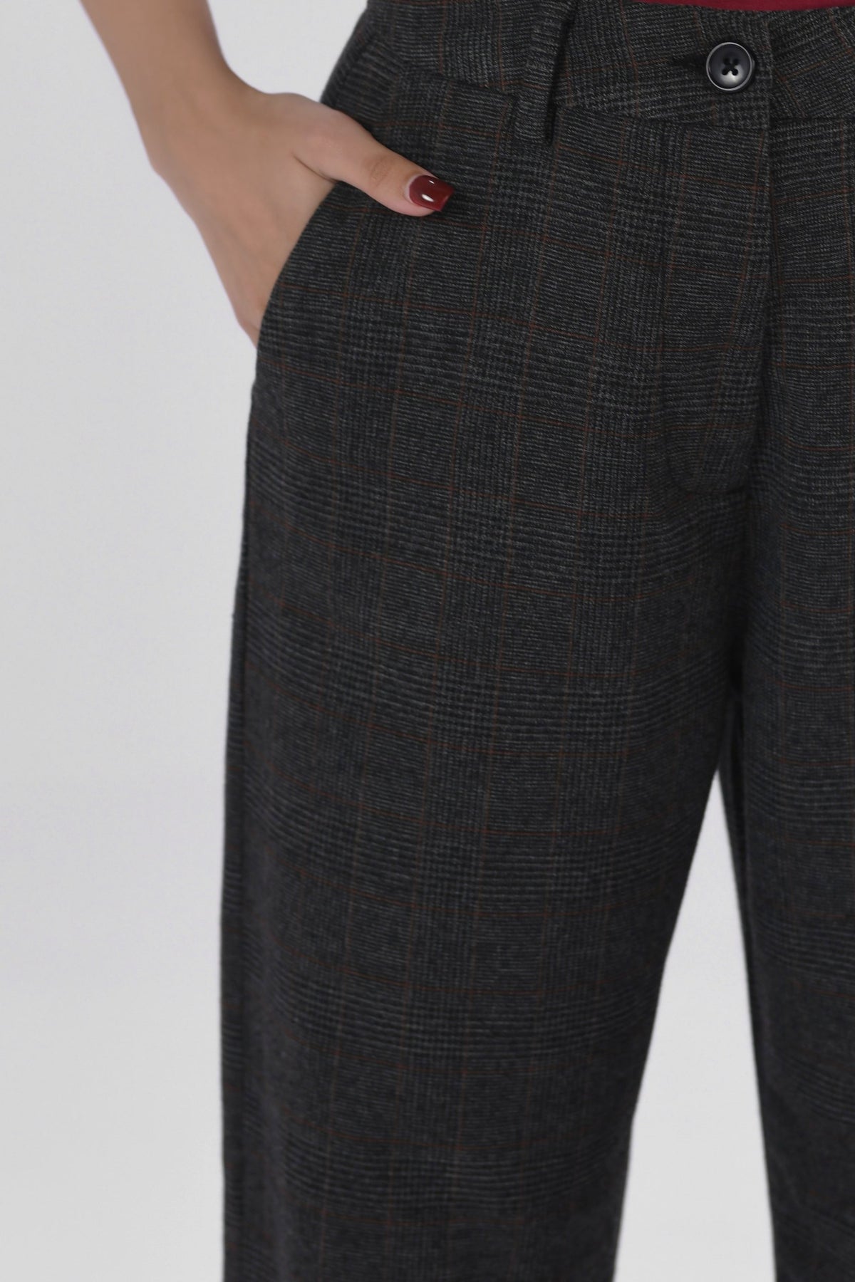 Windowpane Straight Leg Pants-thumbmail-3