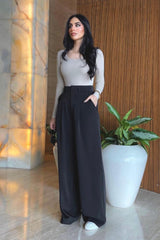 Double Pleated Wide Leg Pants