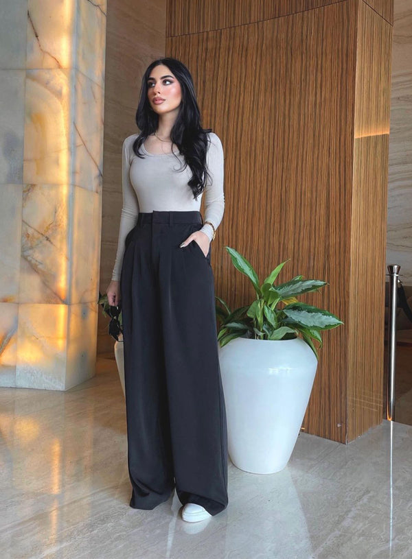 Double Pleated Wide Leg Pants extra image
