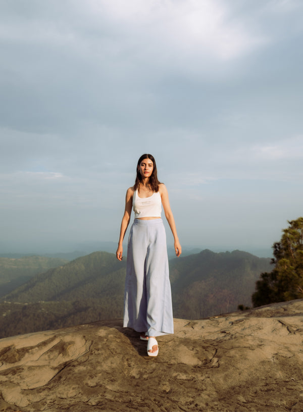 Elasticated Wide Leg Cropped Pants extra image