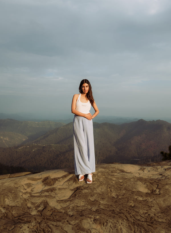 Elasticated Wide Leg Cropped Pants extra image