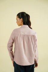 GATHERED TOP - MAUVE