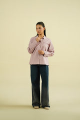 GATHERED TOP - MAUVE