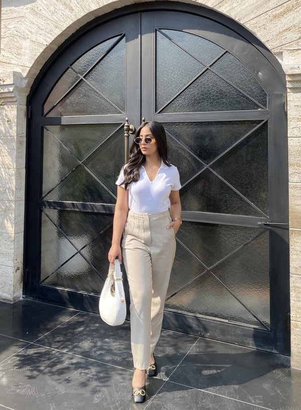 High Waisted Beltless Pants extra image
