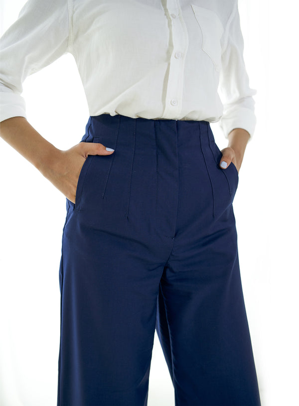 High Waisted Beltless Wide Leg Pants extra image