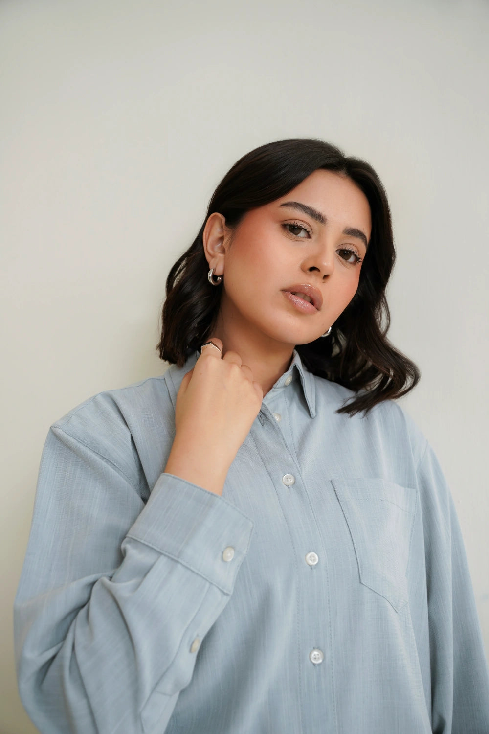 Relaxed Fit Button Down Shirt