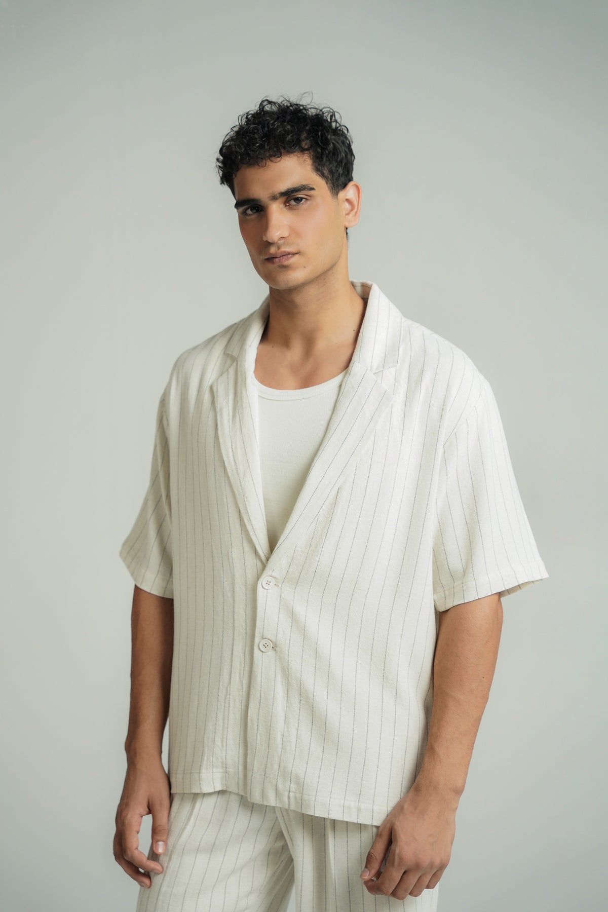 Lapel Collar Loose Fit Shirt
