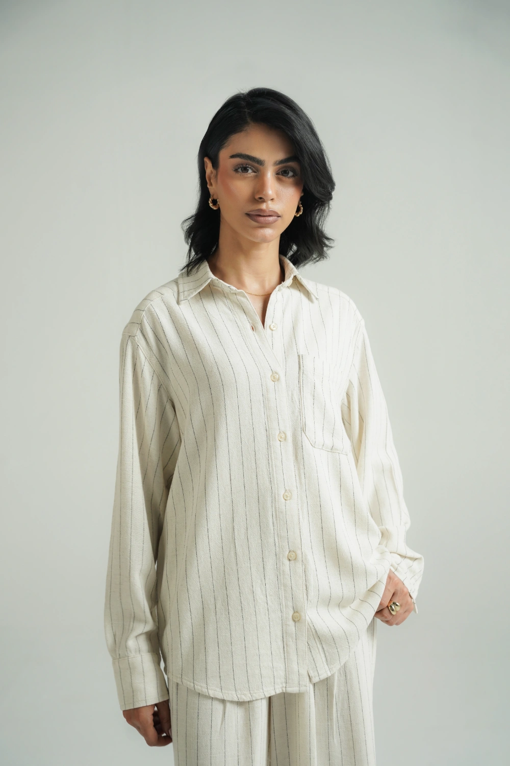 Pinstripe Button Down Shirt