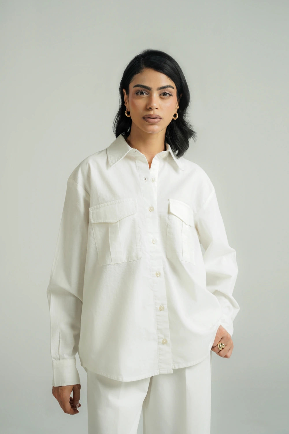 Relaxed Fit Button Down Shirt