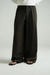 Experimental Wide Leg Pants Moss