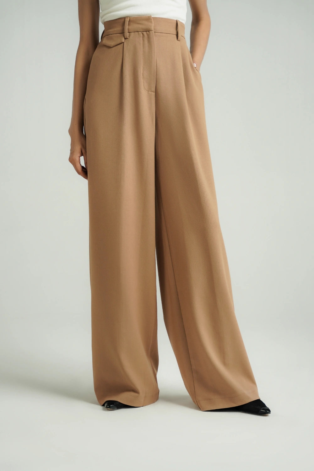 Studio Wide Leg Pants - Caramel