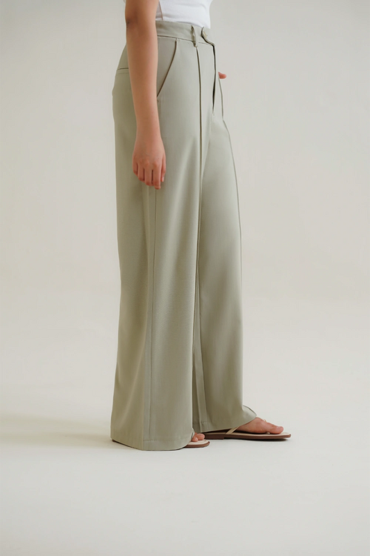 Pintuck Wide Leg Pant