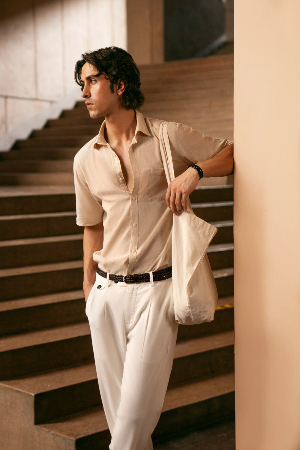 Men's Linen Pants - Straight Fit-thumbmail-2