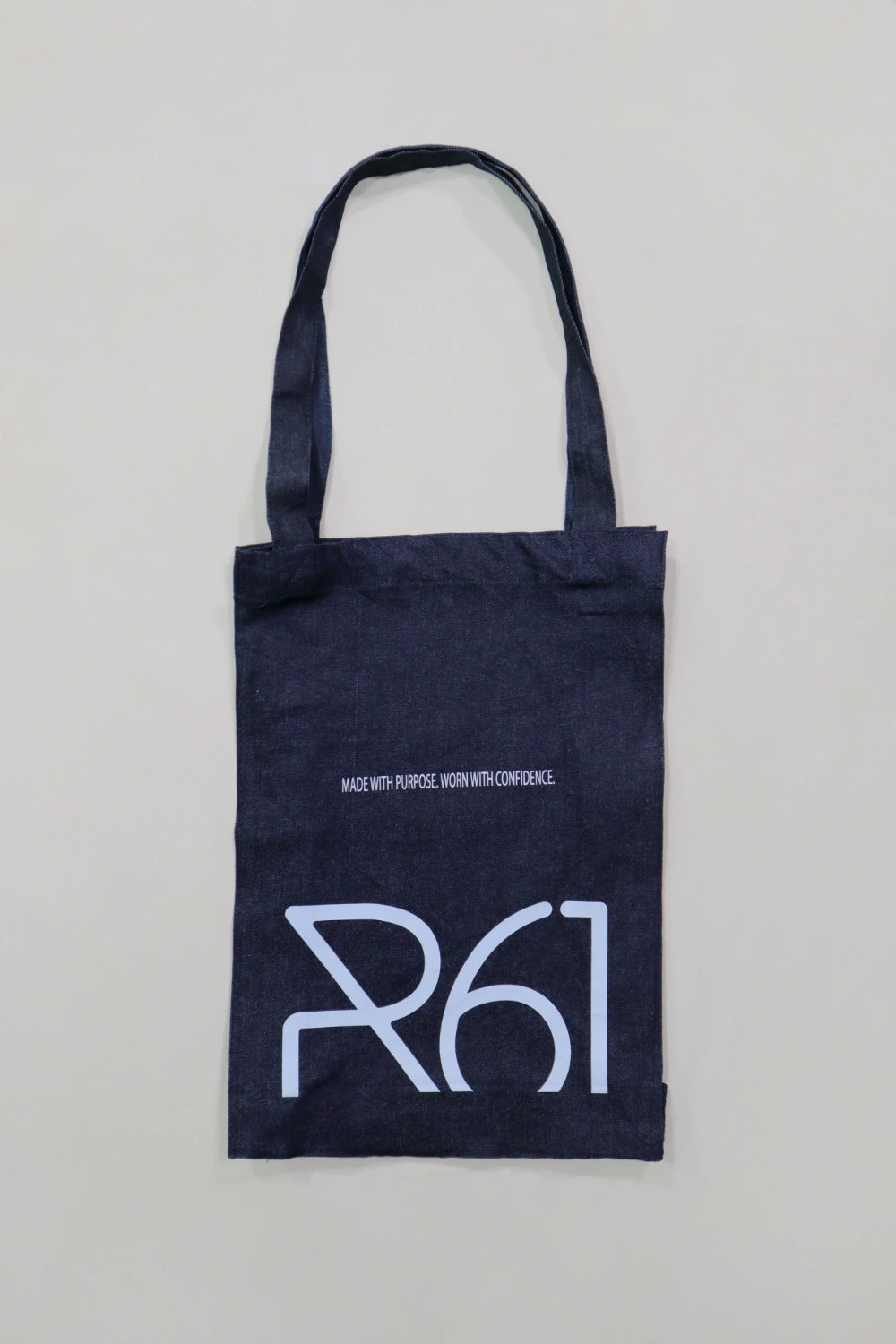 Navy Denim Tote Bag - Full Logo