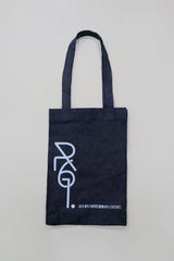Navy Denim Tote Bag - Side Logo