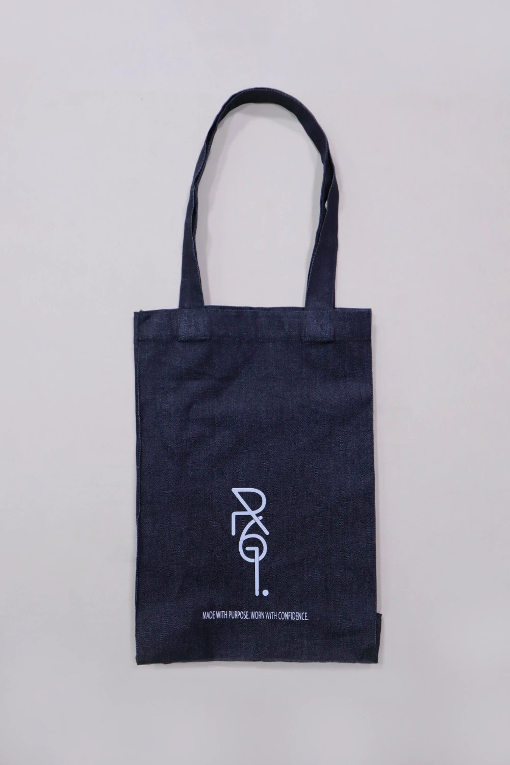 Navy Denim Tote Bag - Small Logo