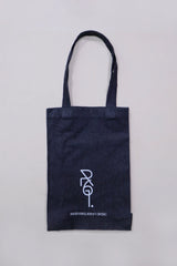 Navy Denim Tote Bag - Small Logo