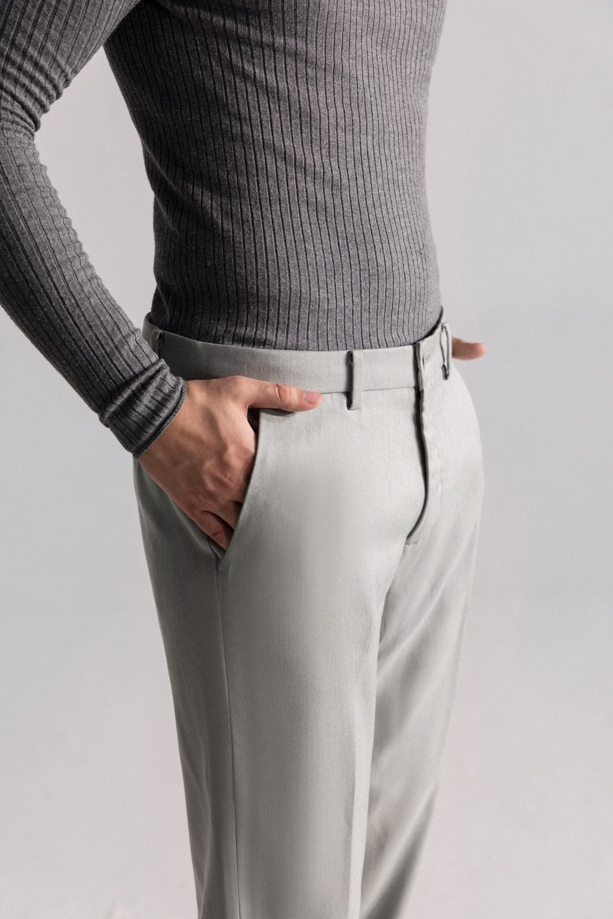 Oyster Gray Semi-Formal Pants