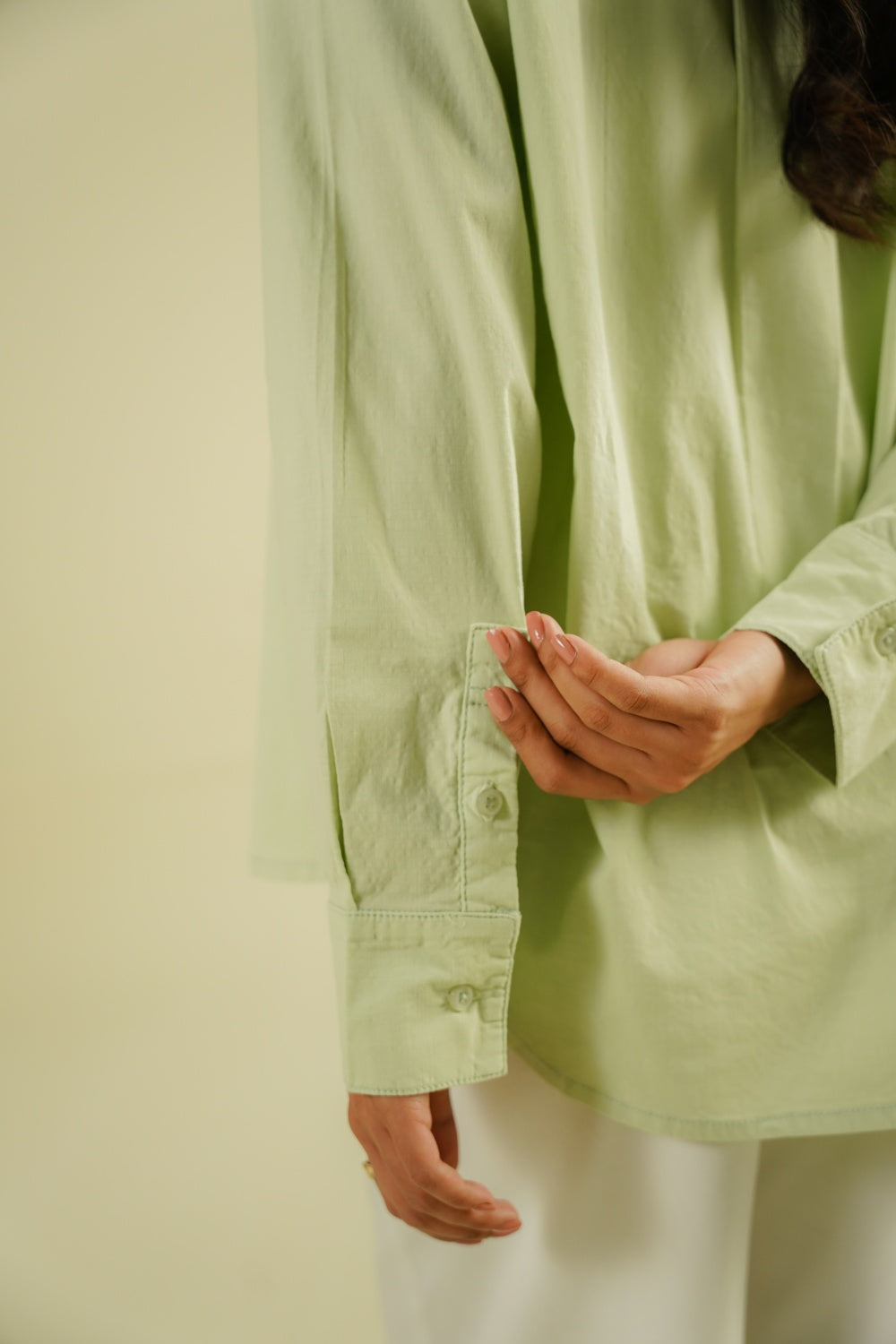 PLEATED SHIRT - PALE GREEN-thumbmail-4