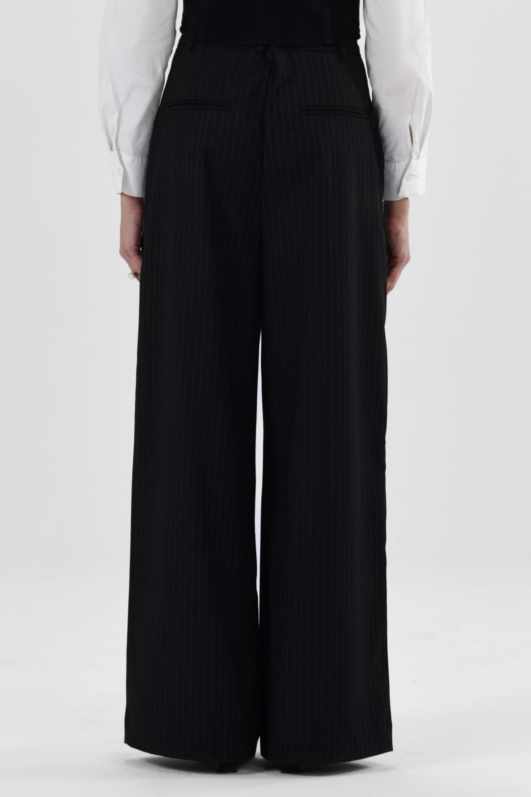 PinstripesPleatedWideLegPants