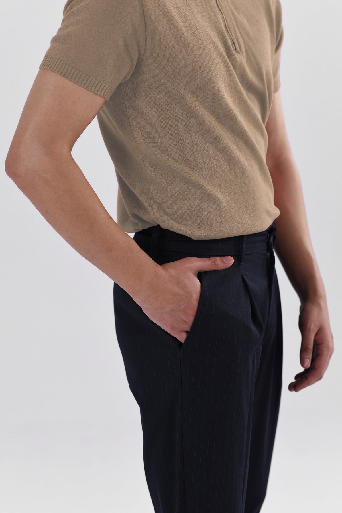 Pinstripes Straight Fit Pants-thumbmail-3