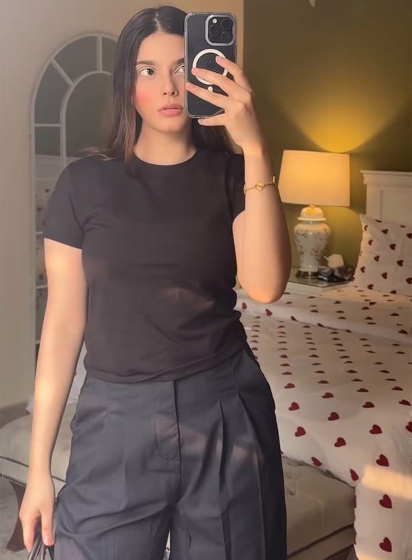 Pinstripes Pleated Wide Leg Pants extra image