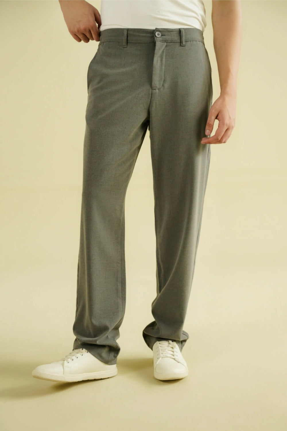 RELAXED FIT SEMI FORMAL PANTS