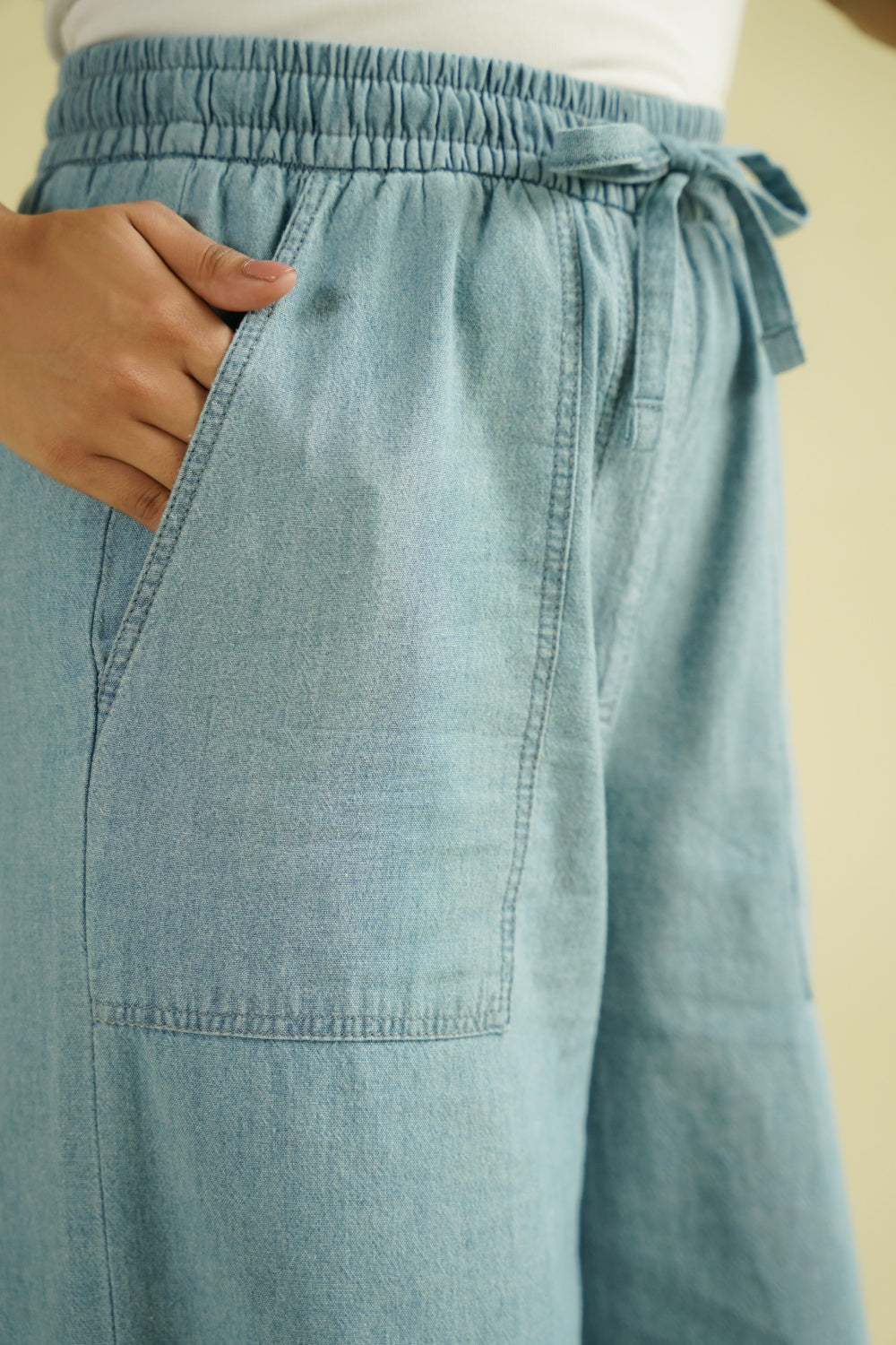 WIDE LEG CHAMBRAY PANT-thumbmail-3