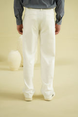 WIDE LEG CHINO PANTS - WHITE