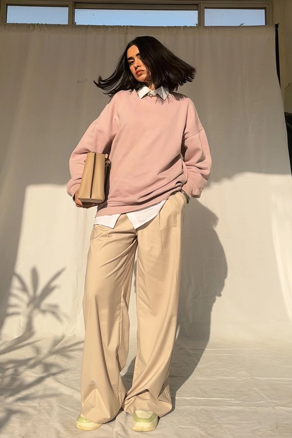 Wide Leg Pants For Women - Double Pleats-thumbmail-2