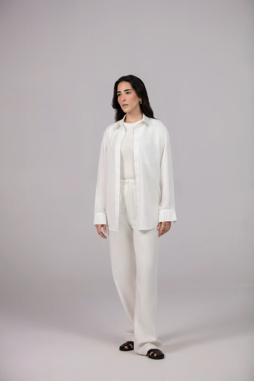 White Linen Co-Ord Set