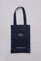 Navy Denim Tote Bag - Side Logo